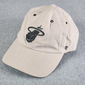 Miami Heat NBA Hat Adult Cream 47‎ Brand MVP Adjustable Strapback Basketball Cap